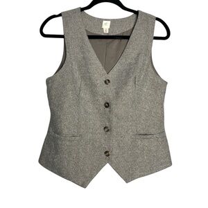Autres Filles Brown Herringbone 4 Button Suit Vest, size M
